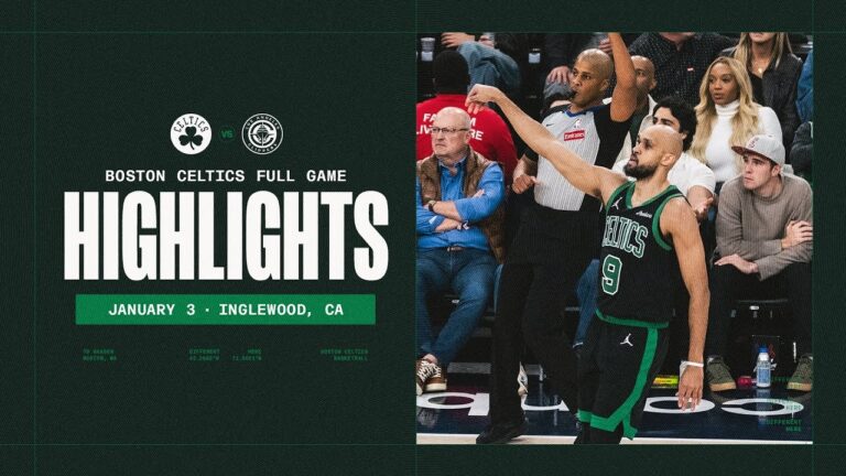 The Boston Celtics end their long road trip with a 31- pt win over the LA Clippers 146-115.