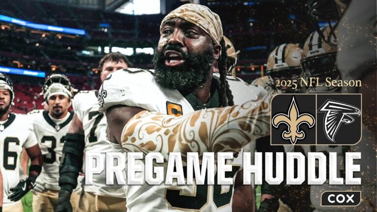 Saints Pregame Huddle at Falcons 2025 NFL Week 18