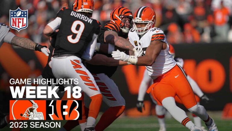 Cleveland Browns vs. Cincinnati Bengals Game Highlights NFL 2025 Season Week 18