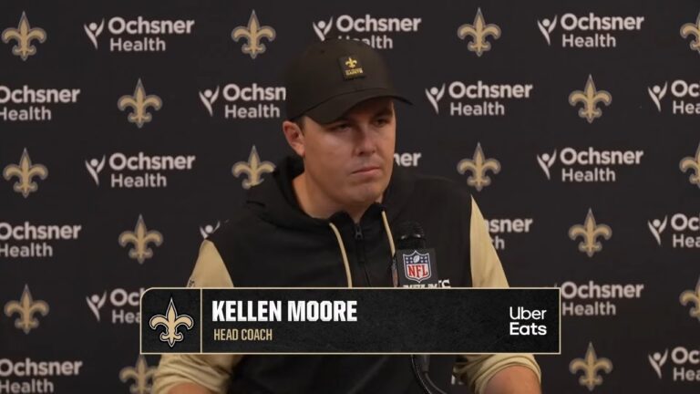 Kellen Moore recaps Loss in ATL Saints-Falcons Postgame 2025 NFL Week 18