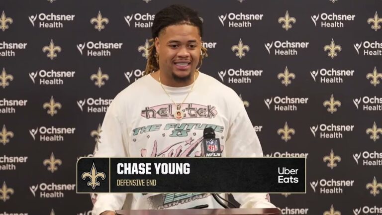Chase Young Saints-Falcons Postgame 2025 NFL Week 18