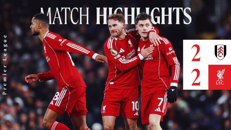 Highlights: Fulham 2-2 Liverpool Wirtz &amp Gakpo Score But Concede Late Equaliser