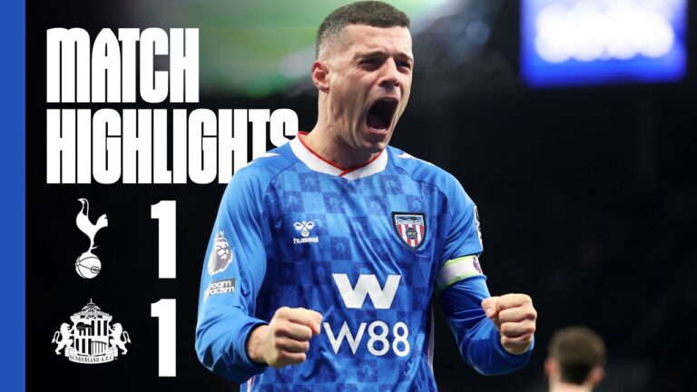 Brian Brobbey With A Late Equaliser Tottenham 1 – 1 Sunderland AFC Premier League Highlights