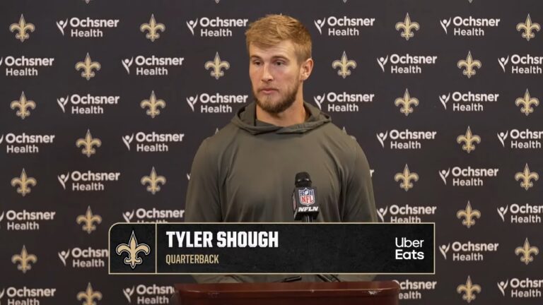 Tyler Shough Saints-Falcons Postgame 2025 NFL Week 18