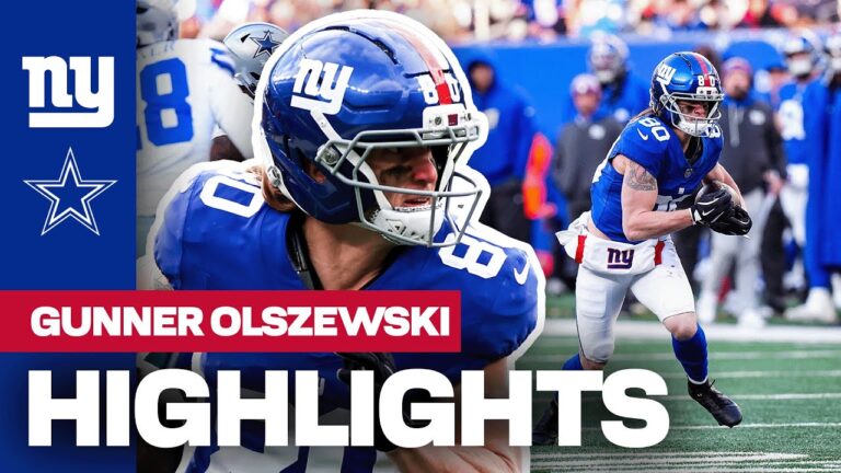 Highlights: Gunner Olszewski Giants vs. Cowboys Week 18