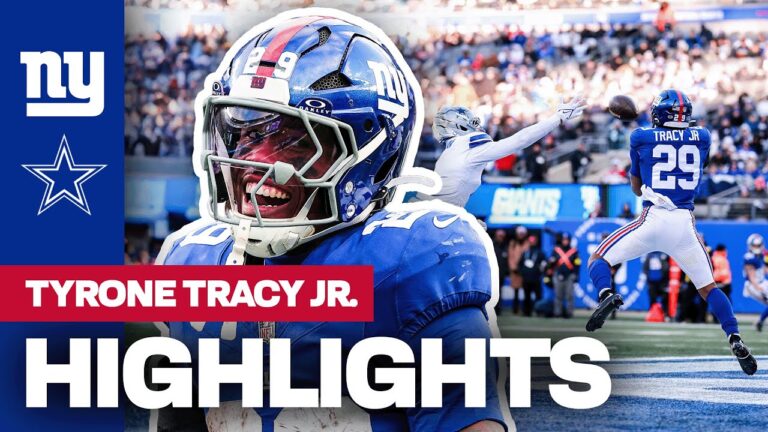 Highlights: Tyrone Tracy Jr. Giants vs. Cowboys Week 18