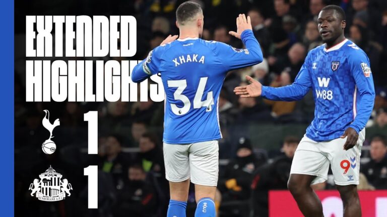 Extended Highlights Tottenham 1 – 1 Sunderland AFC