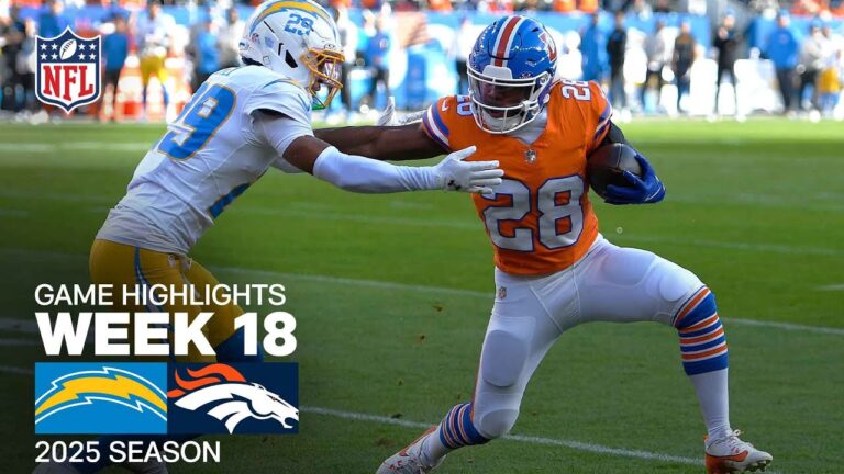 Los Angeles Chargers vs. Denver Broncos Game Highlights NFL 2025 Season Week 18