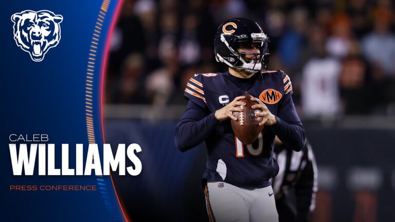 Caleb Williams on Week 18 performance vs. Lions Press Conference