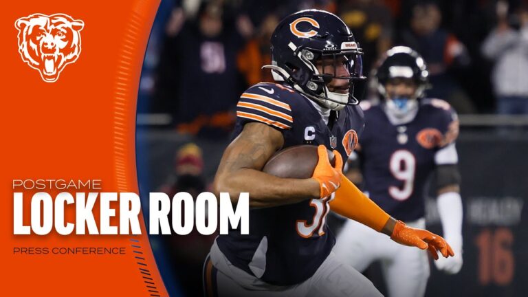 Bears postgame locker room 2025 Week 18