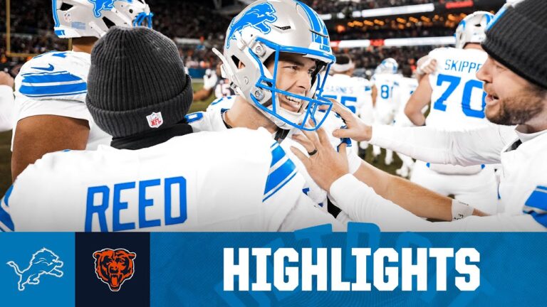 Lions defeat the Bears 19-16 off a walk-off field goal by Jake Bates NFL Week 18 highlights