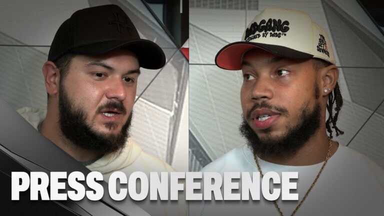 Liam McCullough & Josh Woods on the end of the Atlanta Falcons 2025 season Press Conference