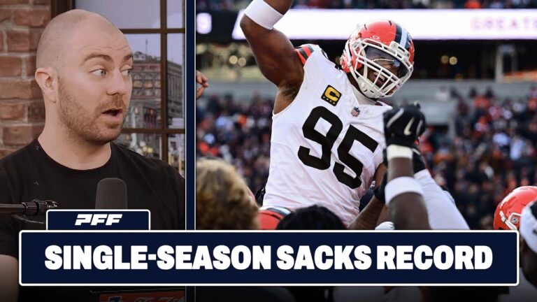 Myles Garrett breaks NFL single-season sacks record! PFF