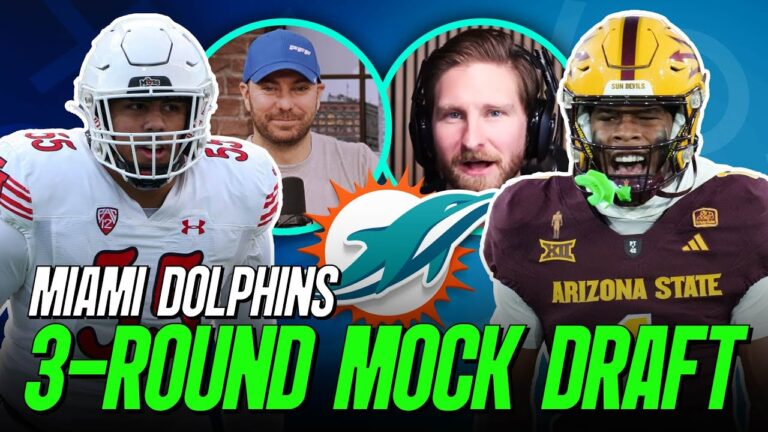Miami Dolphins 3 Round Mock Draft PFF