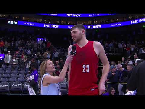 Donovan Clingan Postgame Interview Brightside Windows Baseline Report Jazz February 12, 2026