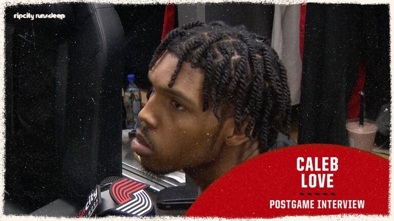 Caleb Love On His Teammates & His Growth Trail Blazers vs Grizzlies February 7th, 2026