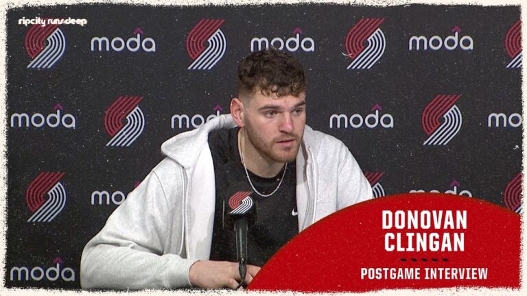 Donovan Clingan Talks All-Star & 4th Quarter Trail Blazers vs Grizzlies February 7th, 2026
