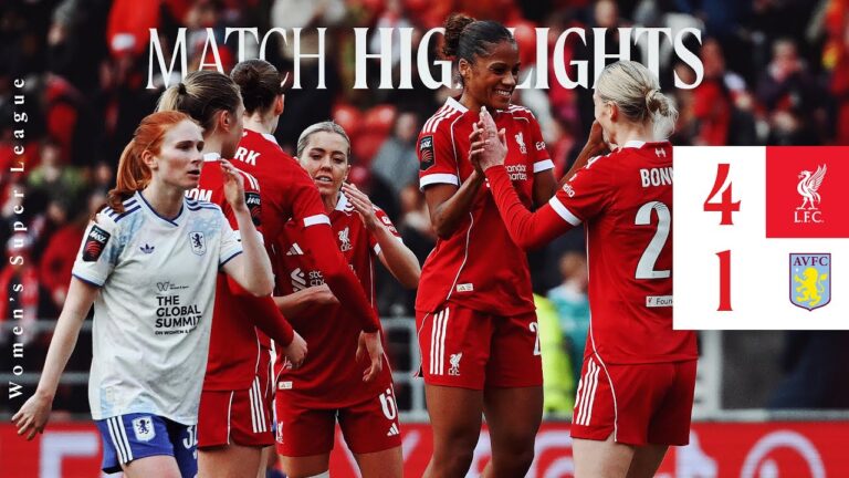 Highlights: Liverpool FC Women 4-1 Aston Villa BIG Win as Enderby, Thomas, Fisk and Csillag Score!