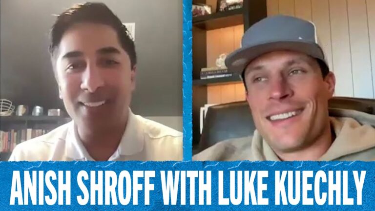 Anish Shroff with Hall of Fame Linebacker, Luke Kuechly Carolina Panthers