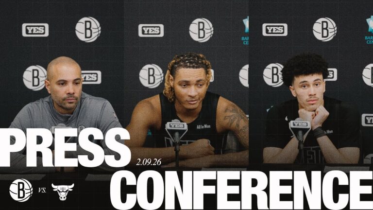 Jordi Fernandez, Noah Clowney and Nolan Traore on Nets Victory vs. Chicago