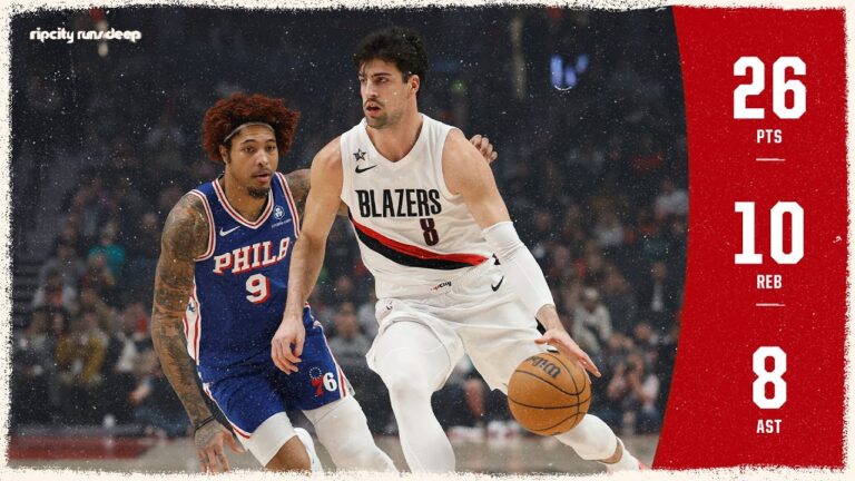 Deni Avdija DOMINATES With 26 Points & 10 Rebounds Trail Blazers vs 76ers February 9, 2026