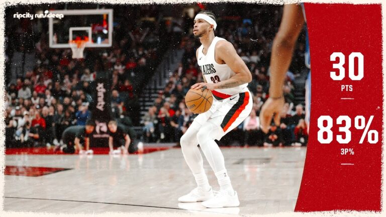 Toumani Camara CAREER-HIGH Night 10-12 From Three Trail Blazers vs 76ers February 9, 2026