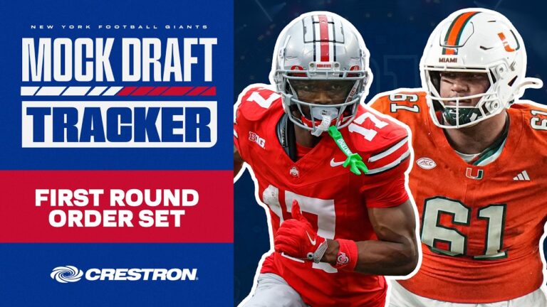 Mock Draft Tracker 1.0: First Round Order Set New York Giants