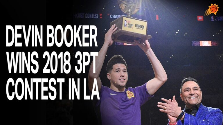 Devin Booker Wins the 2018 Three Point Contest in Los Angeles Record Phoenix Suns