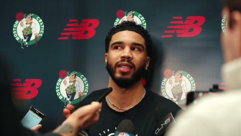 Jayson Tatum Media Availability at Boston Celtics Practice