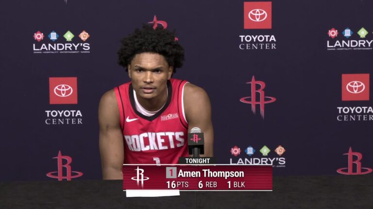 Amen Thompson with a Press Conference vs Clippers