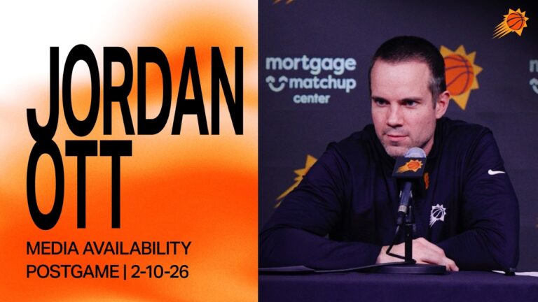 Head Coach Jordan Ott Postgame Media Availability Phoenix Suns 2-10-26