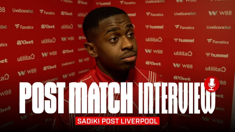 It was a difficult game Noah Sadiki Post Liverpool Post Match Interview