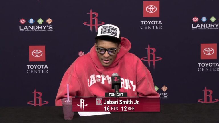 Jabari Smith Jr. with a Press Conference vs Clippers