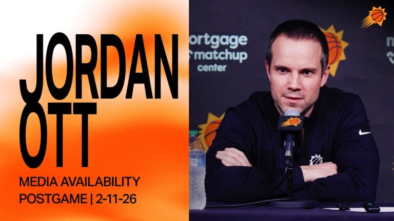 Head Coach Jordan Ott Postgame Media Availability Phoenix Suns 2-11-26