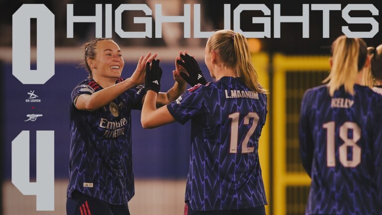 MAANUM BAGS A BRACE IN BELGIUM HIGHLIGHTS OH Leuven vs Arsenal (0-4) UWCL