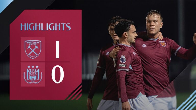 West Ham United U21 1-0 RSC Anderlecht U21 Premier League International Cup Highlights