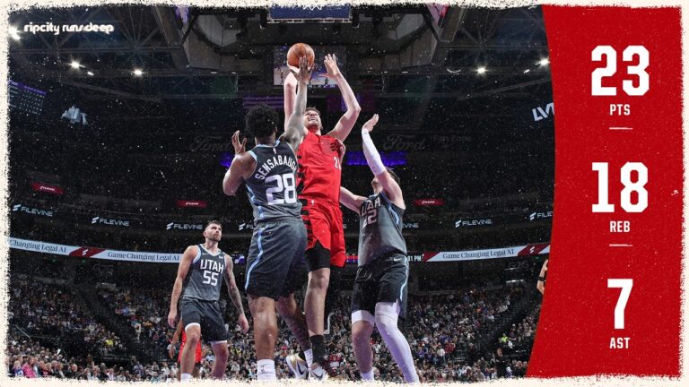 Donovan Clingan Has A CRAZY GAME 23 Points & 18 Rebounds Trail Blazers at Jazz February 12, 2026