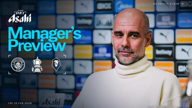 WATCH LIVE! MANAGERS PREVIEW: Pep Guardiola Man City v Salford
