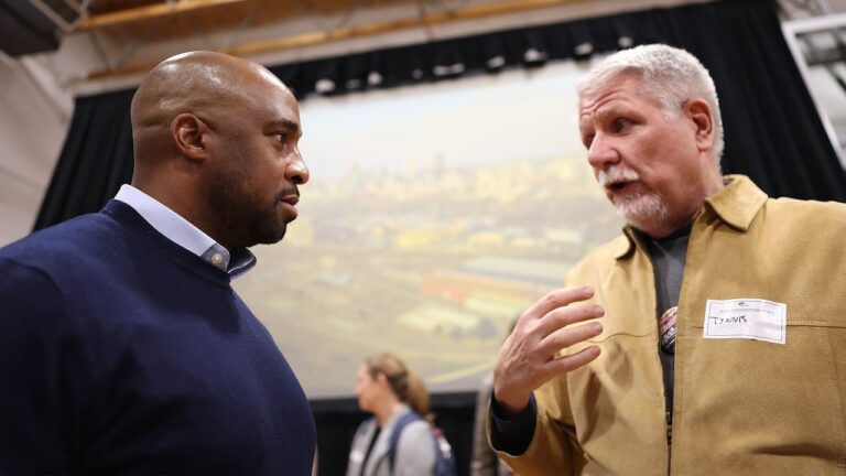 ‘President Damani Leech, Broncos welcome feedback at Burnham Yard Community Information Meeting