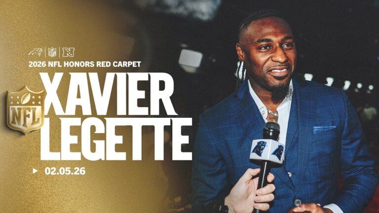 Xavier Legette Red Carpet interview at 2026 NFL Honors Carolina Panthers