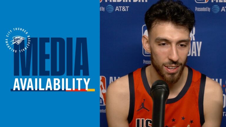Chet Holmgren NBA All-Star Practice Media Availability February 14, 2026 OKC Thunder