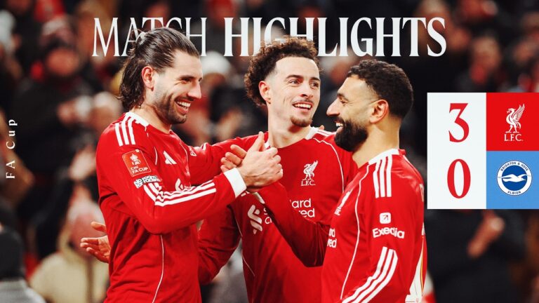 Highlights: Liverpool 3-0 Brighton Salah, Szoboszlai & Jones in FA Cup win