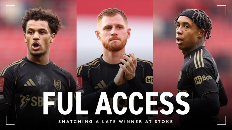 Pitchside in the FA Cup BEHIND-THE-SCENES Snatching a win at Stoke