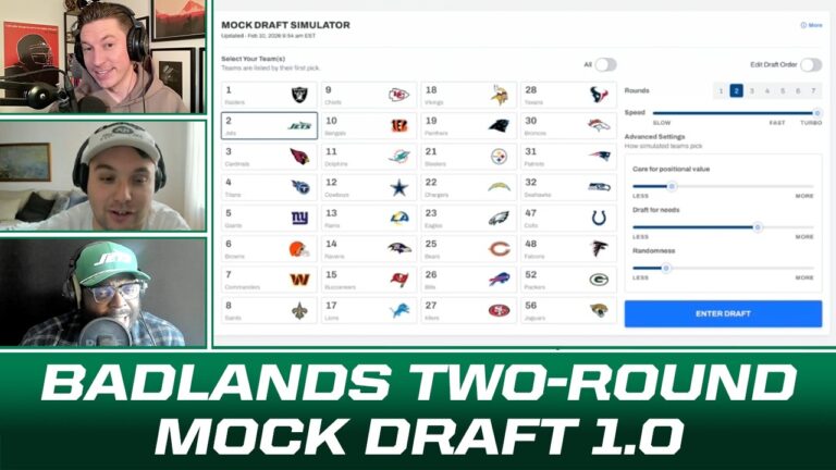 New York Jets TWO Round Mock Draft 1.0 (BADLANDS)