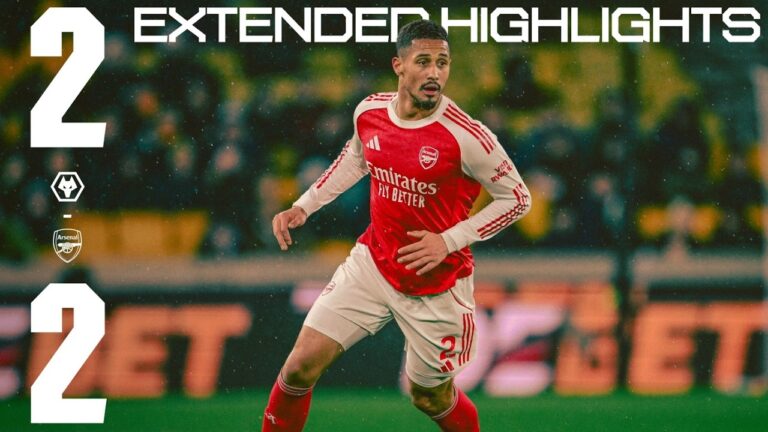 EXTENDED HIGHLIGHTS Wolverhampton Wanders v Arsenal (2-2) Saka, Hincapie Premier League EPL