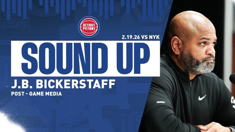 Post-Game Press Conference: J.B. Bickerstaff Pistons vs. Knicks 02.19.26