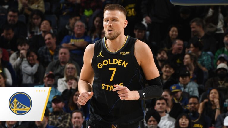 Kristaps Porzingis Makes Warriors Debut vs. Celtics