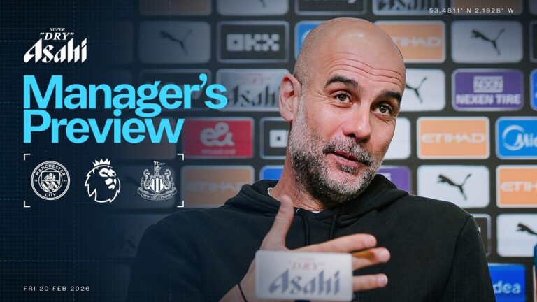 PRESS CONFERENCE Pep Guardiola Man City v Newcastle Premier League