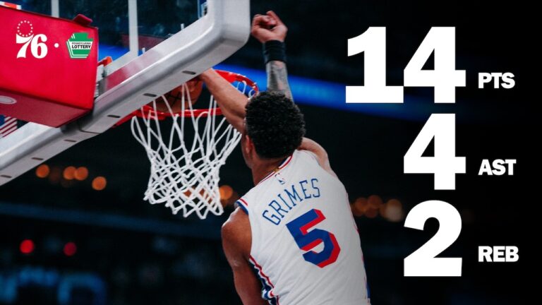 Quentin Grimes Scores 14 off the Bench to Contribute in Sixers Win