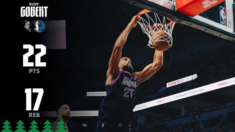 Rudy Gobert DOUBLE-DOUBLE In Victory Over Mavs 02.20.26